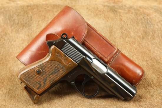 Pre-WWII German Walther PPK RZM .32 ACP 3 1/4” Semi Auto Pistol & Rare, Correct RZM Holster 1935 C&R