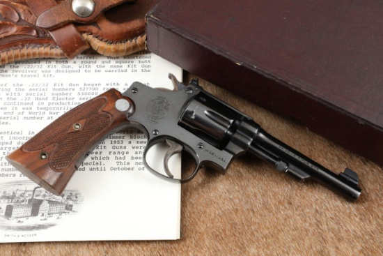 Smith & Wesson .22/32 Kit Gun Pre-Model 34 .22 LR Revolver, Letter & Box, 1939 C&R