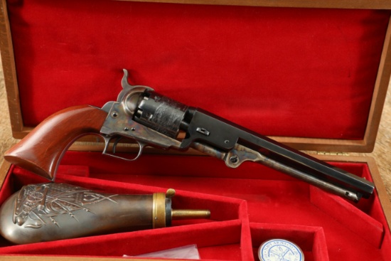 Colt 1851 Navy Cased 2nd Gen C-Series .36 Caliber Percussion Cap & Ball Revolver, 1971-1978