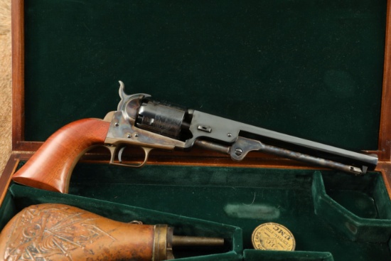Cased Colt 2nd Gen C-Series Shooter Model 1851 Navy .36 Caliber Percussion Cap & Ball Revolver, 1978