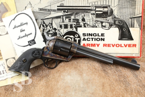 Colt 2nd Generation Single Action Army SAA 7 1/2" .45 Revolver & Stagecoach Box, 1970 C&R