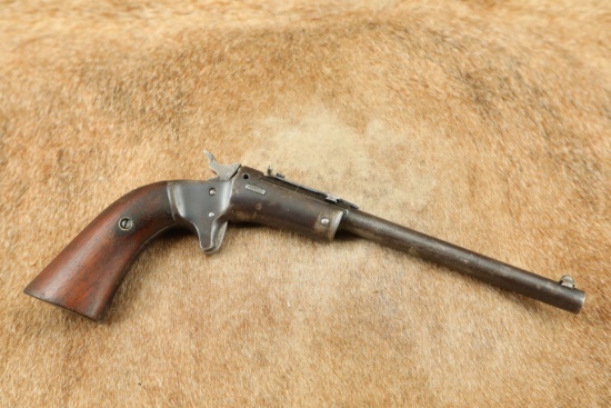 Antique Stevens Tip-Up 3.5" Blued .22 LR Single Shot Pistol