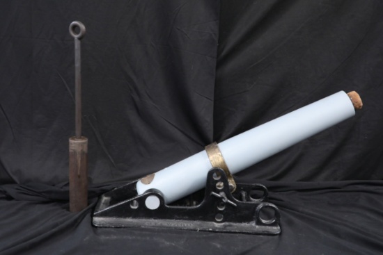 Steward 17 Battery Place N.Y. Naval Cannon Line Thrower & Line Attachment Charge