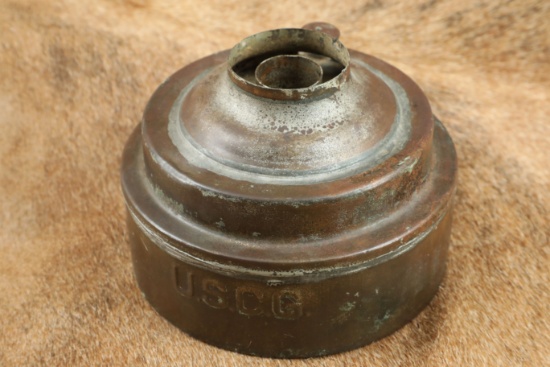 Antique United States Coast Guard Lantern Base For Deck Light