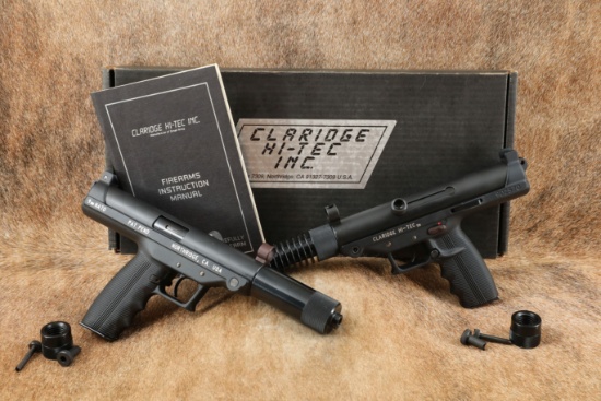 Claridge Family Collection Hi-Tec AS-9 Alloy 9mm 5” Semi-Auto Pistols Consecutive Pair 1990-1993