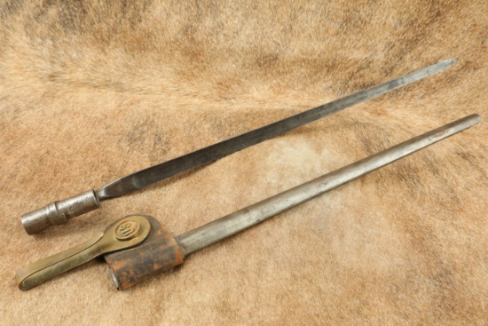 CANFIELD COLLECTION US Army Indian Wars M-1873 Trapdoor Springfield Socket Bayonet & Sheath W/ Frog