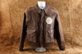 US Army AAF WW2 54th Troop Carrier Squadron Badged Poughkeepsie A-2 Horsehide Leather Flight Jacket