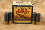 One Full Vintage Box of Peters 10 Gauge High Velocity Smokeless Shotgun Shells