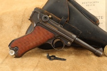 Wwi/weimar Dwm P.08 Bavarian Police 9mm Luger Semi-automatic Pistol And Artifacts, C&r