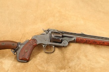 Rare 1 Of 239 Smith & Wesson Model 320 Revolving Rifle .320 S&w 16" Antique W/ Stock