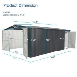 10FTX20FT PORTABLE METAL SHED