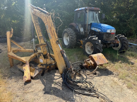 New Holland TS6.120 with Bengal Arm Mower