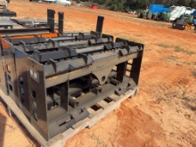 Skidsteer Forklift Mast w/ Hay Spear & Hitch Adapters