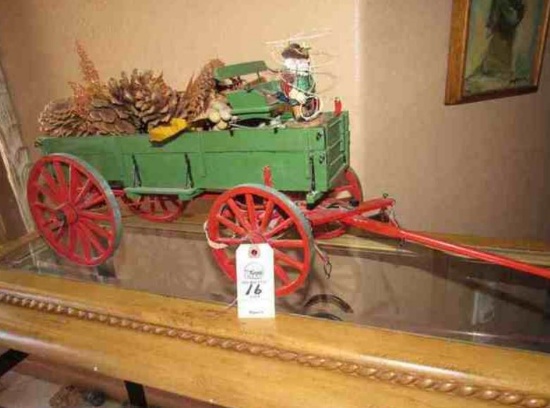 Made to scale 1/16 grain wagon by E.J. Hazelton of Jamestown, N.D.in the early 1960's