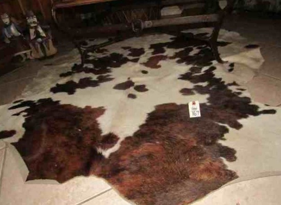 Large tri colored cowhide