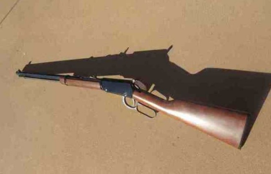 "Henry" .22 Cal. Magnum Rifle, Octagon Barrel, Lever Action, Shot Once. S.N. #MO3097T.