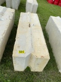 Heavy duty concrete barrier 6ftx2ftx3ft
