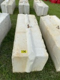 Heavy duty concrete barrier 6ftx2ftx3ft