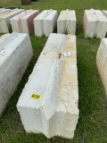 Heavy duty concrete barrier 6ftx2ftx3ft