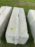 Heavy duty concrete barrier 6ftx2ftx3ft