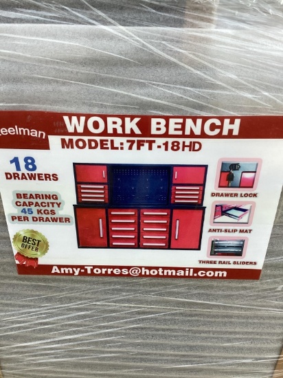 NEW RED TOOLBOX WITH TOP SECTION
