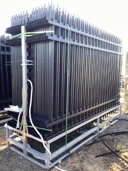 NEW QTY OF 30 STEEL GARDEN FENCE 10FT SECTIONS