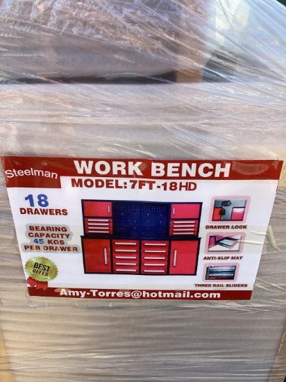 NEW WORK BENCH 18 DRAWER
