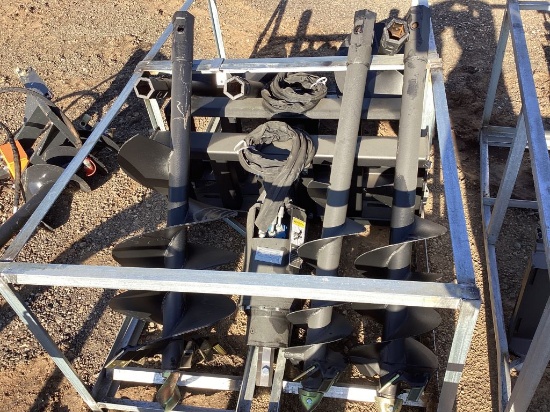 NEW SKIDSTEER AUGER W/ 3 BITS