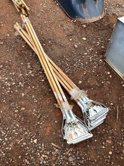 QTY OF MISC WOODEN MOP HANDLES