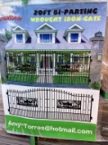 NEW 20FT BI-PARTING WROUGHT IRON GATE (DEER)