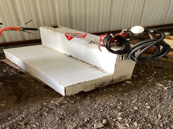 L SHAPE FUEL TANK WITH PUMP