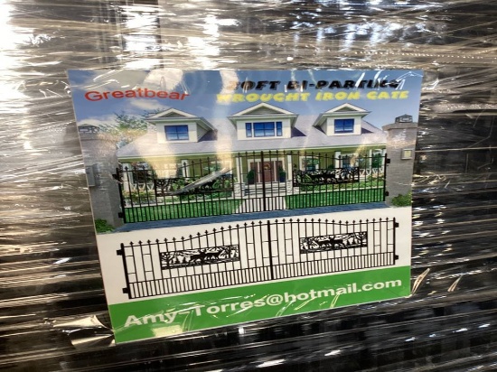 NEW 20FT BI-PARTING WROUGHT IRON GATE