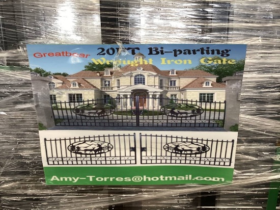 NEW 20FT BI-PARTING WROUGHT IRON GATE