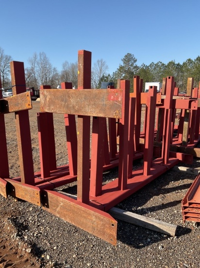 (2)  METAL PIPE RACKS