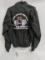K-Products large black Magnum poly & cotton jacket embroidery on back 