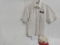 High Land by Red Kap White and red striped service shirt poly-cotton bled with IH tractor logo and I
