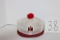 IH Ladies mesh hat with red pom pom and visor