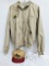 K- Brand Large Jacket poly-cotton IH fishing embroidery good condition with CaseIH outdoor hat NOS