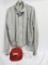 LTD USA Large polycotton with nylon shell IH logo spring Jacket needs cleaned with IH poor condition
