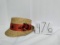 IH medium woven straw derby hat like new