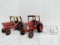 2 IH toy tractors with cabs Ertl played with 886 and 86 series with duals poor condition