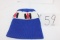 Blue with white stripe IH knit beanie hat