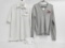 Winner Mate Sportswear XL white Case IH golf shirt and Pinnacle light weight Med grey pull-on sweate
