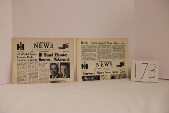Two IH Newspapers from East Moline Works August & October 1968 good condition