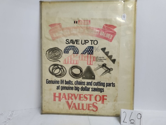 27" x 33" plastic protector IH poster Harvest of Values