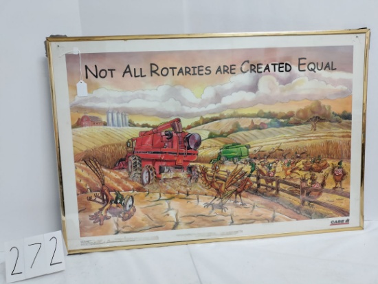 Case IH 24" x 36" framed poster "Not All Rotaties Are Created Equal" original