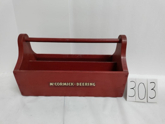 Wooden McCormick-Deering handmade toolbox or garden box