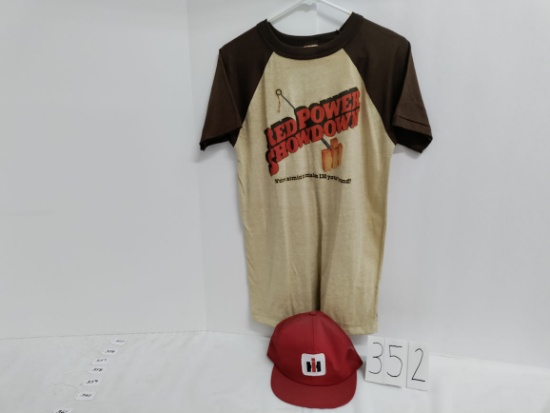 Moorewear Large adult poly-cotton blend Red Power Showdown with branding iron new old stock and red