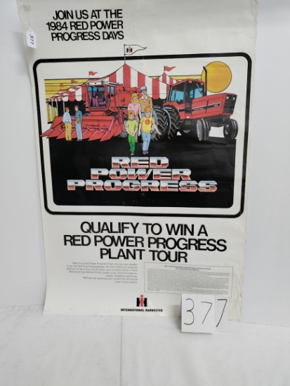 36" x 24.5" 1984 Red Power Progress Days poster fair condition