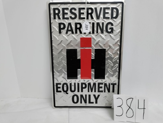 12" x 18" metal reproduction Reserved Parking IH Equipment Only new condition